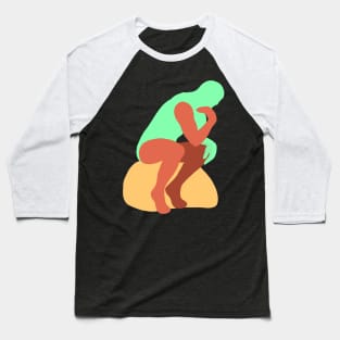 Rodin Thinker - Cutout Version Baseball T-Shirt